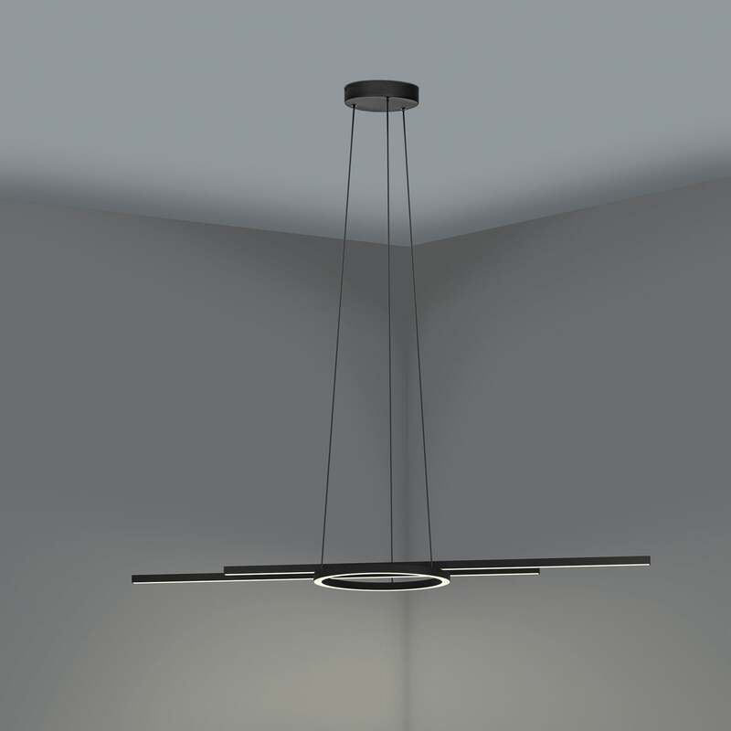 Eglo LED Hängeleuchte Zillerio-Z dimmbar schwarz CCT Lichtfarbe 116x30cm - 9008606240593