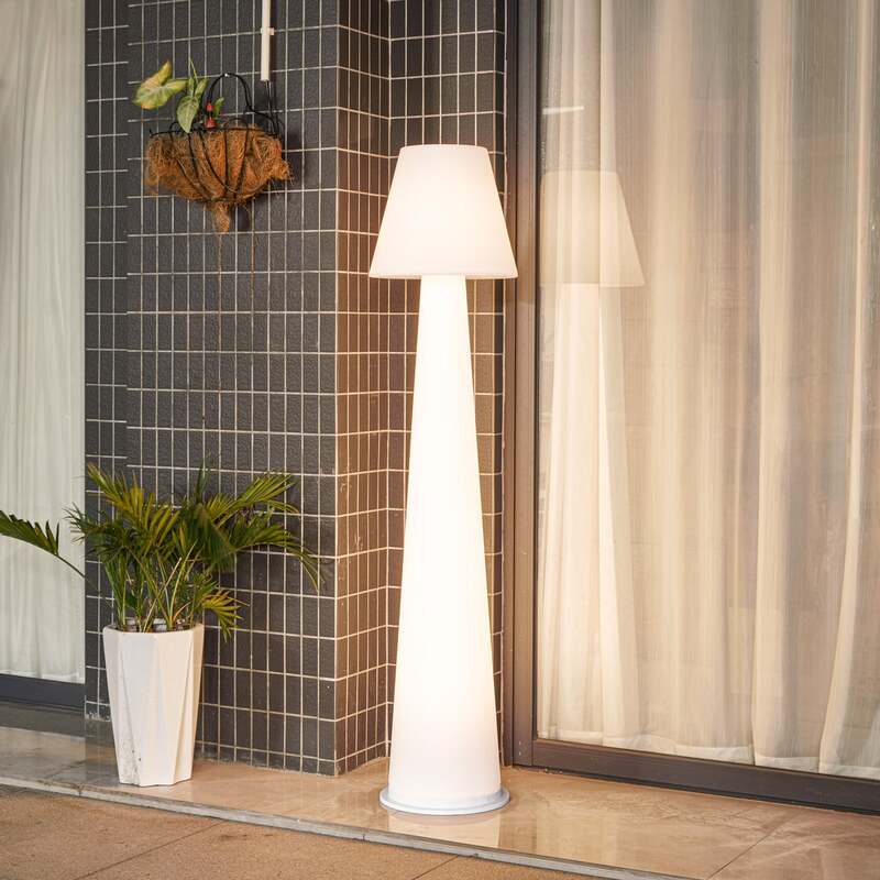 Lucande LED-Akku-Terrassenleuchte Gauri dimmbar Gartenlampe schwarz 153cm IP44 - 4251911788150