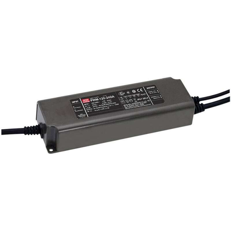 Mean Well Schaltnetzteil IP67 120W 24V/5A PWM Dali Leuchtenzubehör 2 STÜCK - 4711287460086