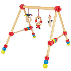 B-Ware bieco Baby Holz Gym mit Spielbogen Spieltrapez Motorik Activity Center Spielzeug