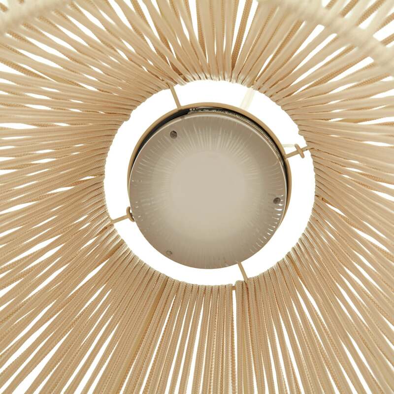Lindby LED Solar Hängeleuchte Austas dimmbar Garten warmweiß beige Ø50cm IP54 - 4255830909443