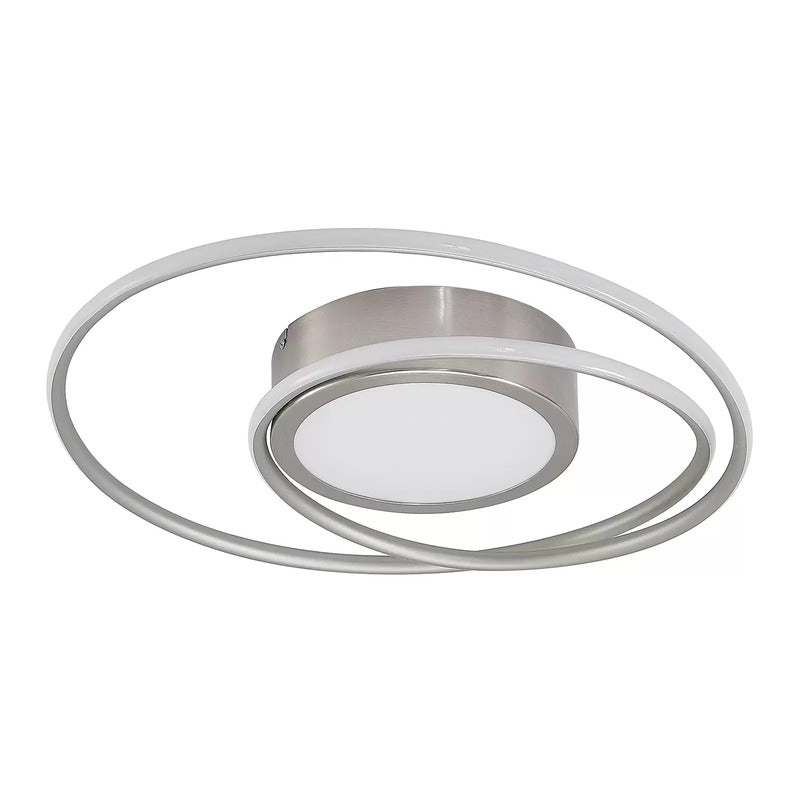 Lindby Deckenlampe Deckenleuchte LED Bovia Fernbedienung dimmbar Nickel CCT - 4251911726367
