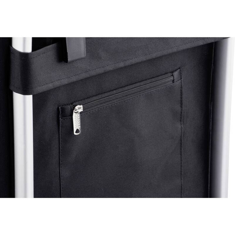 Metafranc Einkaufstrolley Einkaufswagen Aluminium schwarz 59l 20kg 47x46cm 108cm - 4004646203975