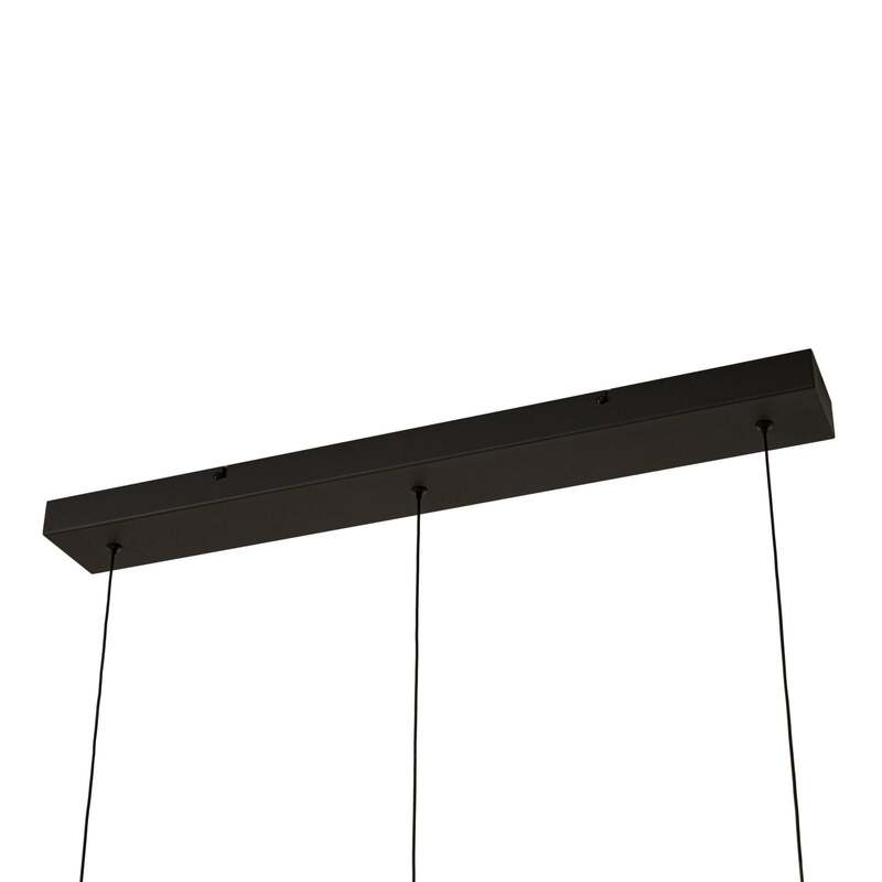 Lucande Hängeleuchte Martis LED Pendelleuchte dimmbar amber schwarz 3-flg - 4255830902734