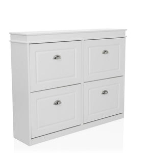 B-Ware hjh LIVING Schuhschrank Garderobenschrank ESTHA MDF lackiert Aufbewahrung Klappe