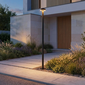 B-Ware Lucande Außenleuchte Gartenleuchte Nirella LED Pollerleuchte schwarz 200cm IP65