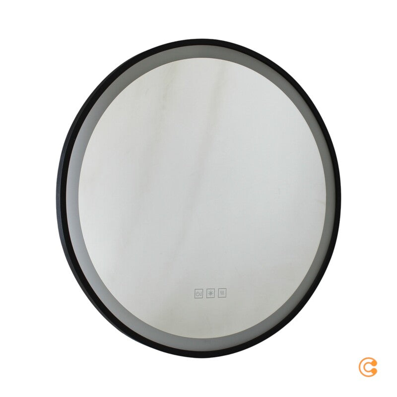 Paulmann Wandspiegel Spiegel Mirra LED dimmbar Touch schwarz Metall Acryl 59cm - 4000870710883