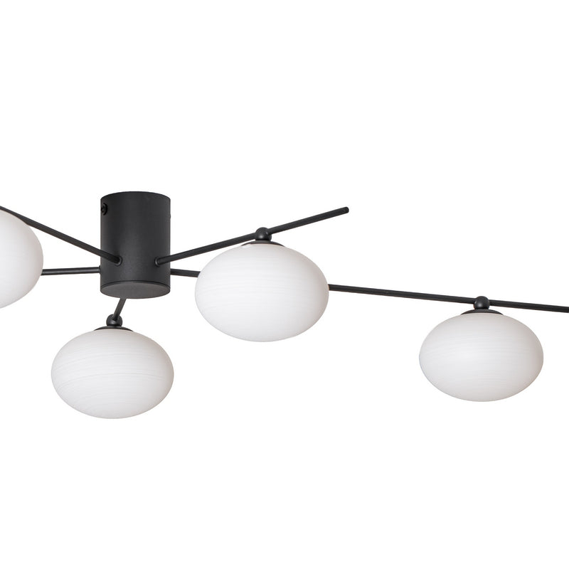 Lindby Deckenleuchte Valisa LED Lampe 5-flammig dimmbar schwarz 72,7x52,9cm - 4251911785661