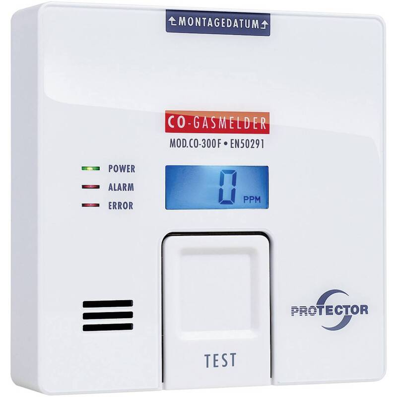 Protector Kohlenmonoxid-Melder Alarm batteriebetrieben detektiert Kohlenmonoxid - 4260070560309