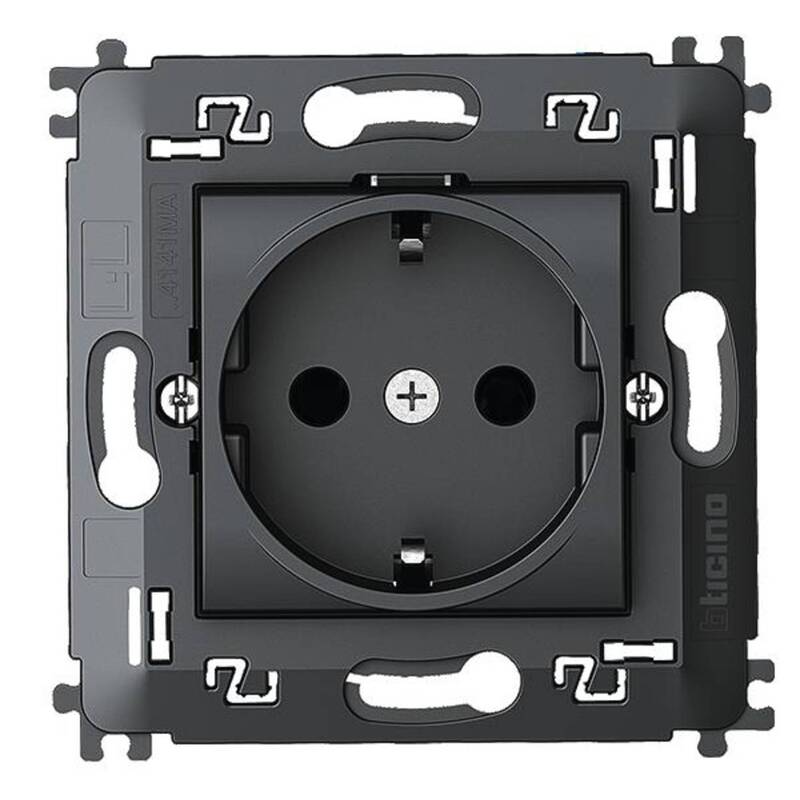 Legrand Steckdose Living&Light anthrazit L4141MA Schutzkontakt Steckdose 250V - 8005543445303