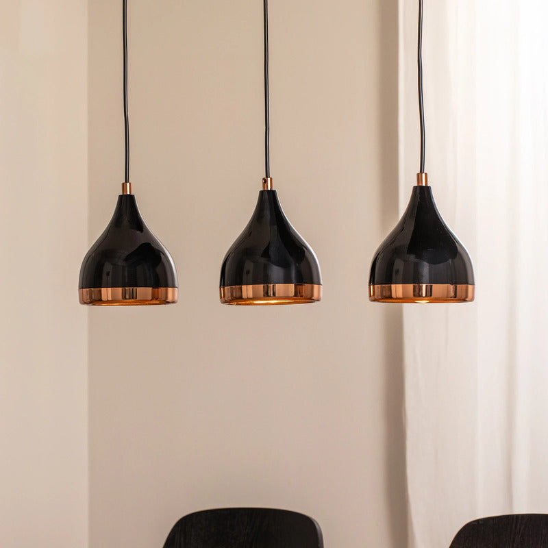 Opviq Hängeleuchte Pendelleuchte Yildo Metall schwarz kupfer Wohnzimmer E27 LED - 8684283484959