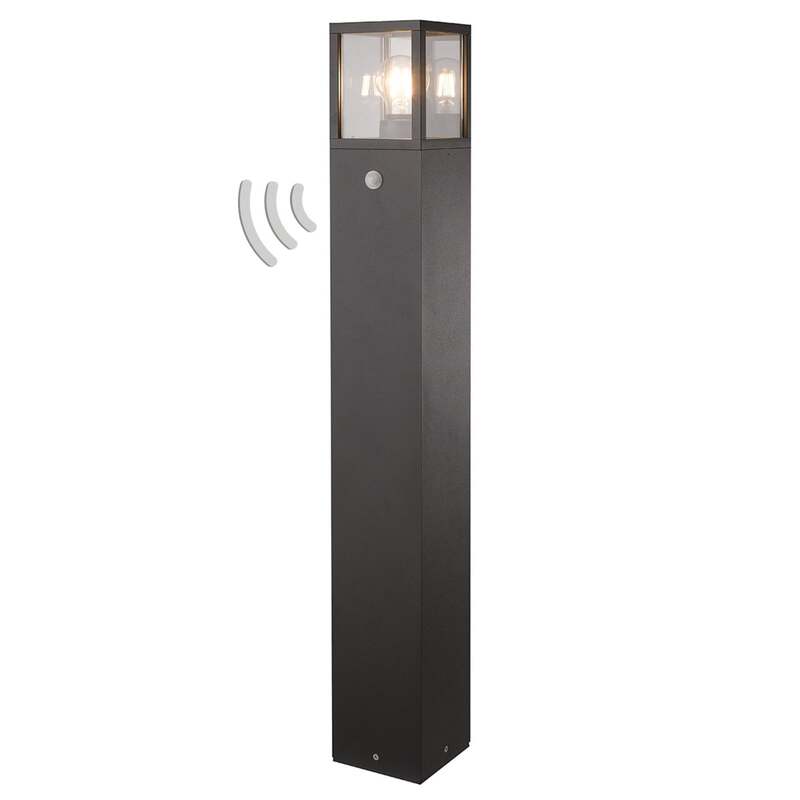 Lucande Wegeleuchte Klemens LED Gartenleuchte anthrazit 90cm mit Bewegungsmelder - 4251096538786