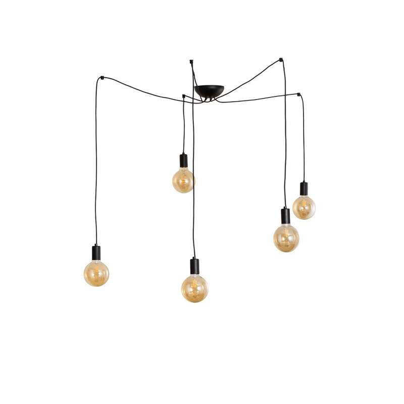 Nowodvorski Lighting Hängeleuchte Spider in Schwarz fünfflammig Deckenlampe Spot - 5903139678896