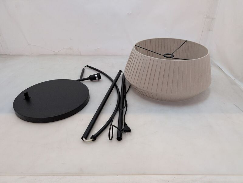 Stehleuchte Dicte Designer Lampe beige E27 Leuchte 180cm Höhe 60W Metall/Textil - 5704924005602