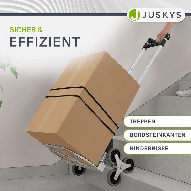 Klappbare Treppensackkarre Alu Sackkarre bis 80kg höhenverstellbar Wagen - 4262437182438