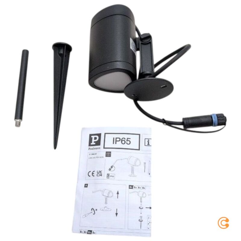 Paulmann Erdspießspot Shira RGBW LED Gartenleuchte dimmbar anthrazit 45,5cm - 4000870948491