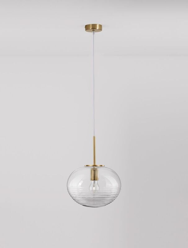 Nova Luce Pendelleuchte Hängeleuchte MAEVE E27 LED Gold Glas Aluminium dimmbar - 5212017431233