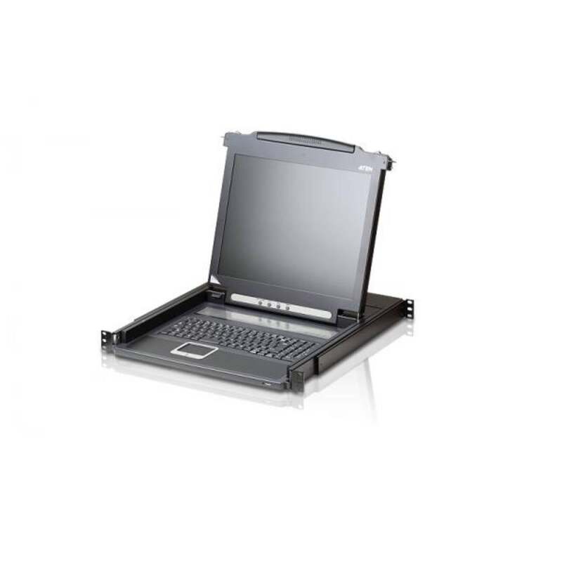 Aten Slideaway console 17" LCD SWISS-GERMAN KEYBOARD VGA KVM Switch - 5712505730843
