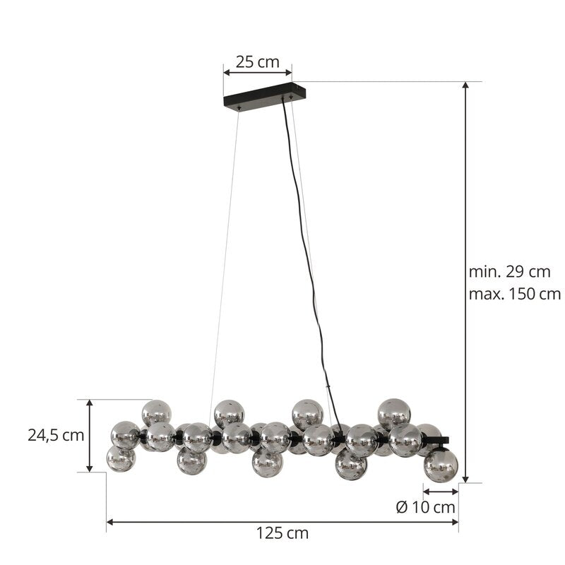 Lucande Hängeleuchte Naelen Hängelampe Deckenlampe schwarz/grau SIEHE TEXT/FOTO - 4251911778687