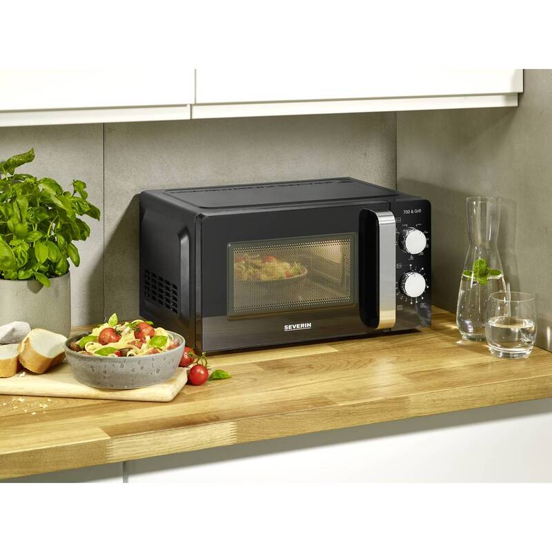 Severin 7781 Mikrowelle 17l mit Grillfunktion 900W schwarz Timerfunktion - 4008146042881