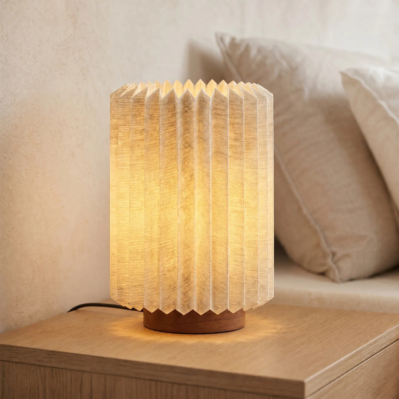 Lindby Tischleuchte Maveo LED Lampe Leuchte Walnuss hellgrau 30cm Höhe 20cm - 0000010051899