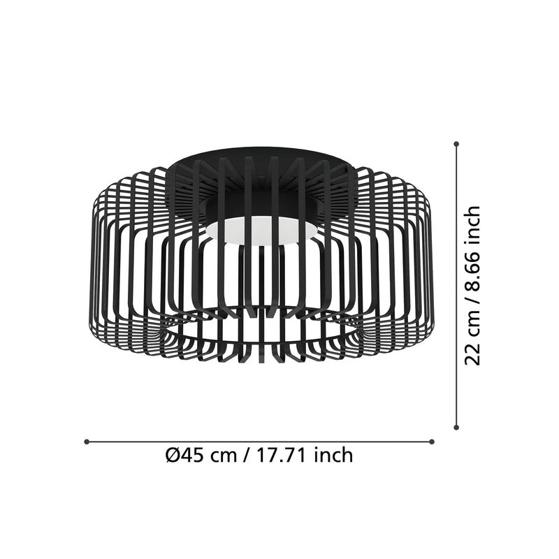 EGLO connect LED-Deckenleuchte Ginestrone-Z schwarz 22W dimmbar RGB 2450lm - 9008606270491