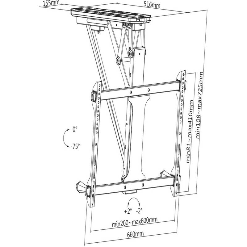 SpeaKa Professional SP-TVCM-510 TV-Deckenhalterung Fernbedienung TV-Halterung - 4064161207971