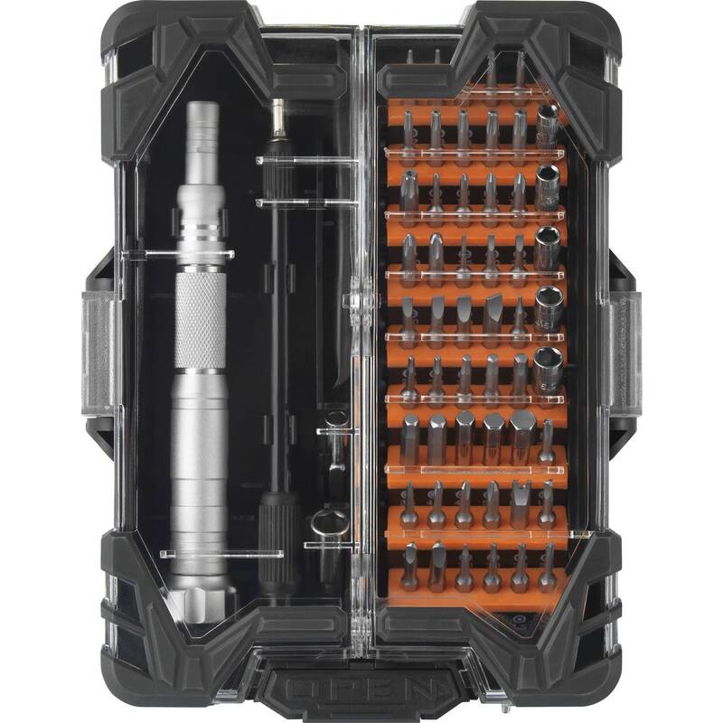 Toolcraft to-7116297 Bit Screwdriver Set 62-piece S2 Steel Compact - 4064161176130