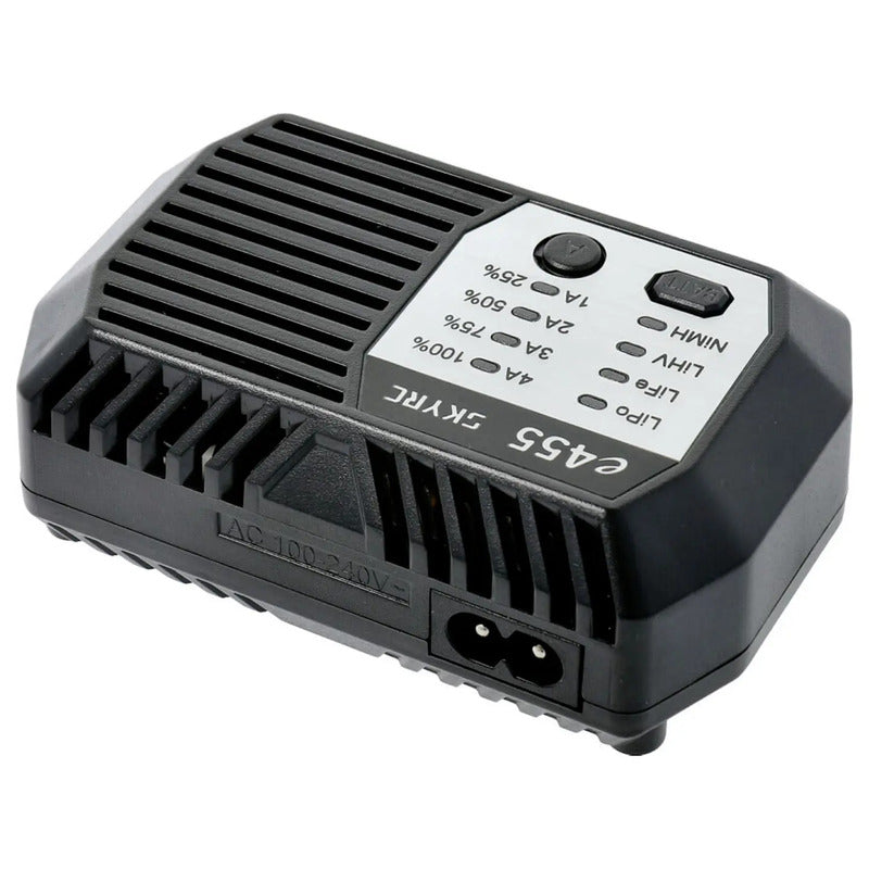 SKYRC Modellbau-Ladegerät e455 4A LiIon LiPo NiMH Ladegerät schwarz 110x70x40mm - 6930460006394