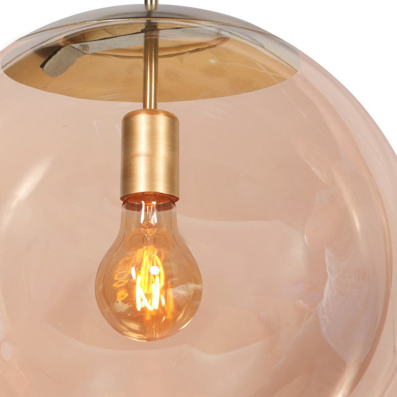 Steinhauer Hängeleuchte Bollique LED Pendelleuchte dimmbar messing Ø40cm Glas - 8712746177541