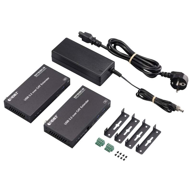 SpeaKa Professional KVM Extender Umschalter Computer PC USB Steuerung Schwarz - 4064161408248