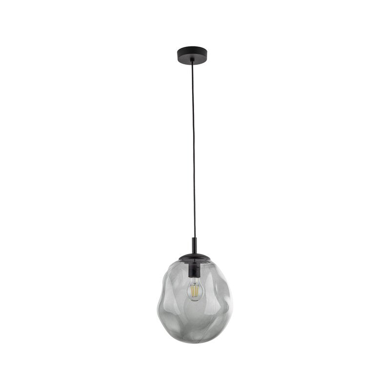 Hängeleuchte Sol Mini Glas Ø 25 cm schwarz grafitgrau Deckenlampe Lampe Leuchte - 5906135100842