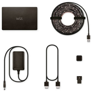 B-Ware WiZ LED Streifen Set Lichtband Sync Box Starter Kit Schwarz 260 cm EU RGB CCT789