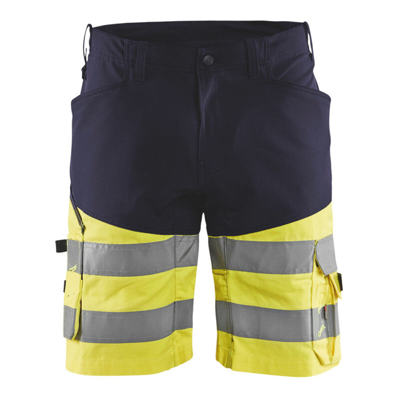 Blakläder Warnschutz-Shorts Herren gelb marineblau Größe 50 CORDURA Taschen - 7330509692042