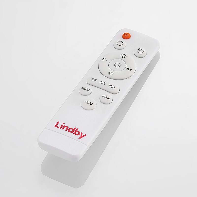 Lindby Deckenleuchte Deckenlampe LED Rund Todor anthrazit Holz Wohnzimmer Flur - 4251911743098