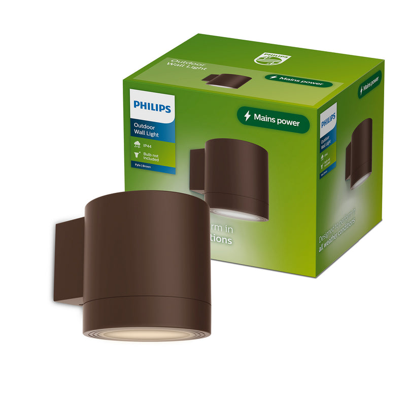 Philips Außenwandleuchte Fylx LED Gartenlampe Wandleuchte dimmbar braun IP44 - 8721103104939