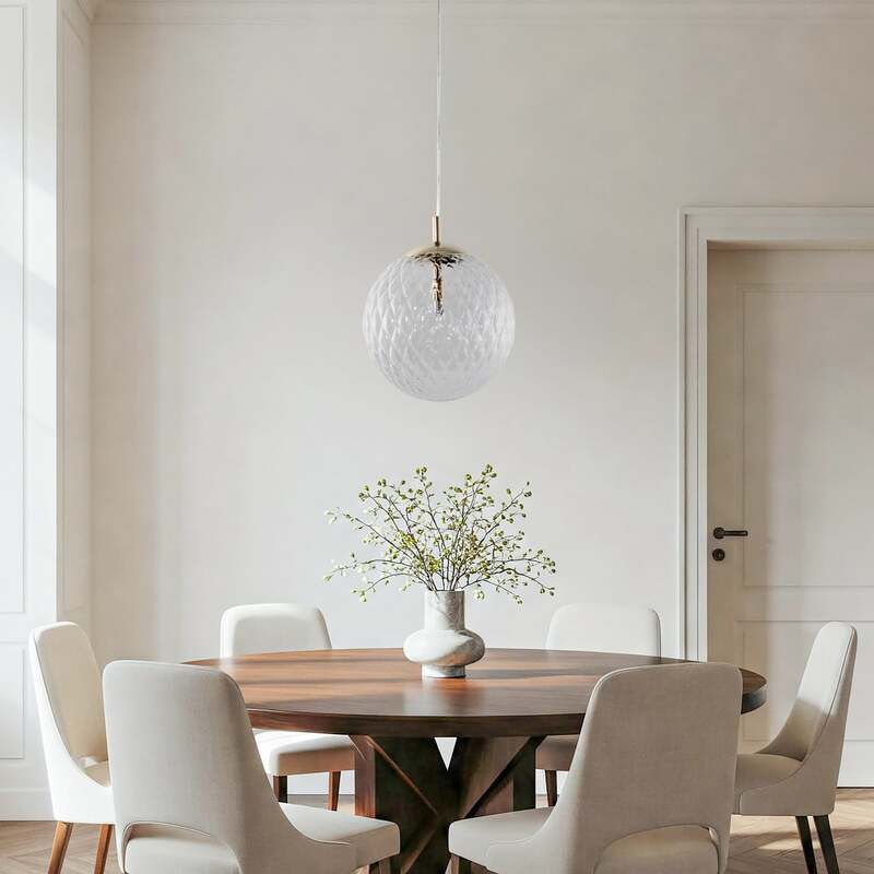 Pendelleuchte Cadix Glas 30 cm einflammig klar gold dimmbar IP20 6 W G9 - 5901780546106