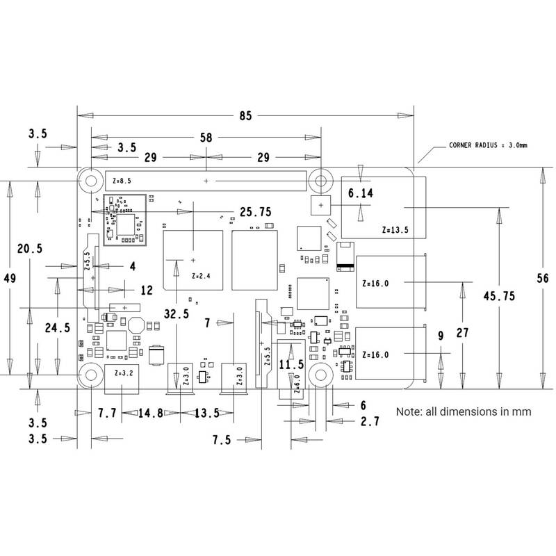 Raspberry Pi Einplatinencomputer Minicomputer 4 Modell B 4GB RAM 4 x 1.5 GHz - 5056561800349