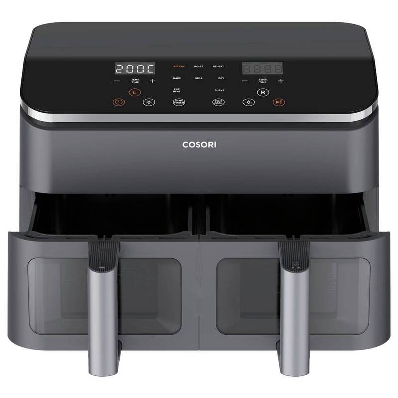 Cosori Heißluftfritteuse Fritteuse Doppel Airfryer Grillfunktion 8.5l 1.75kW - 0810123671731