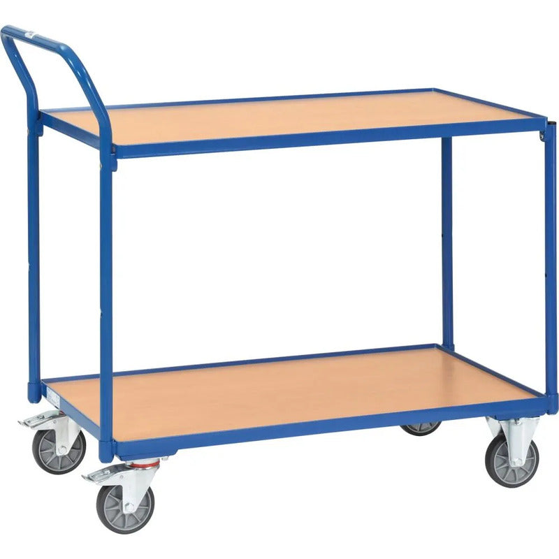 Fetra Tischwagen Transportwagen 2 Ebenen 300kg Tragkraft 850x500mm blau - 4017976027401