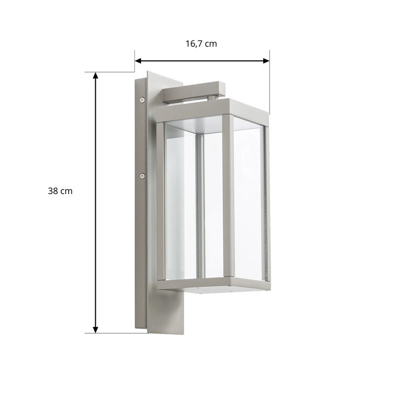Lucande Außenwandleuchte Ferdinand LED Wandleuchte Gartenlampe hellgrau IP54 - 4255830906909