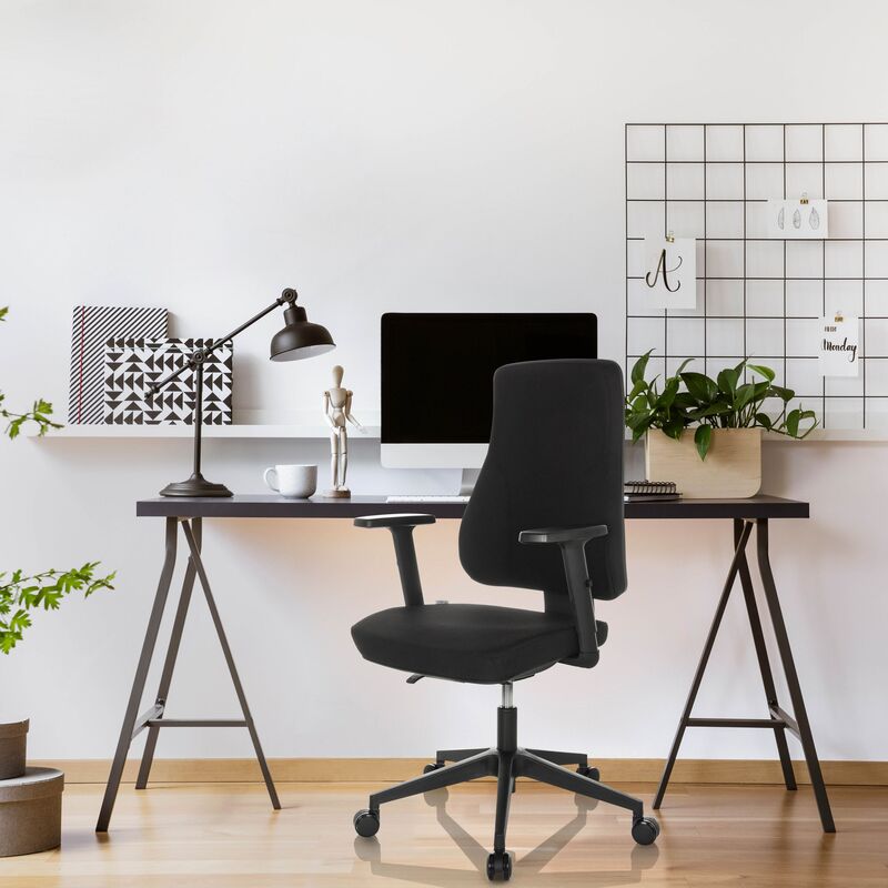 hjh OFFICE Profi Bürostuhl Drehstuhl MATHES Chefsessel schwarz ergonomisch - 81001