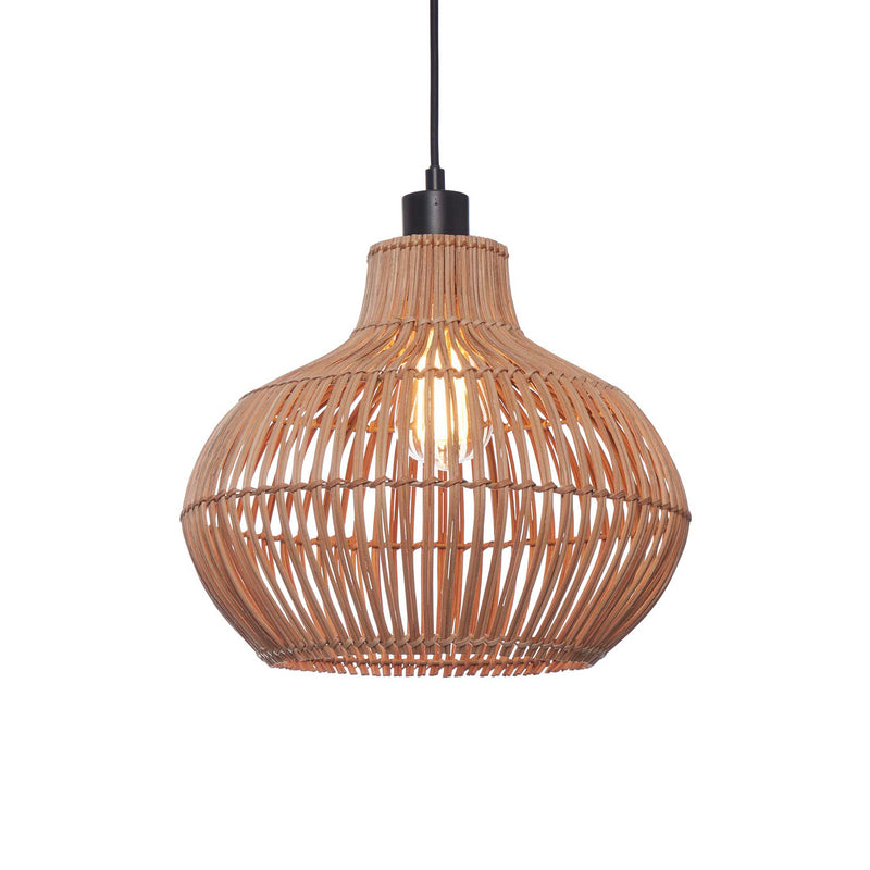 GOOD & MOJO Hängelampe Kalahari LED Hängeleuchte Lampe Rattan natur Ø32cm E27 - 8716248091374