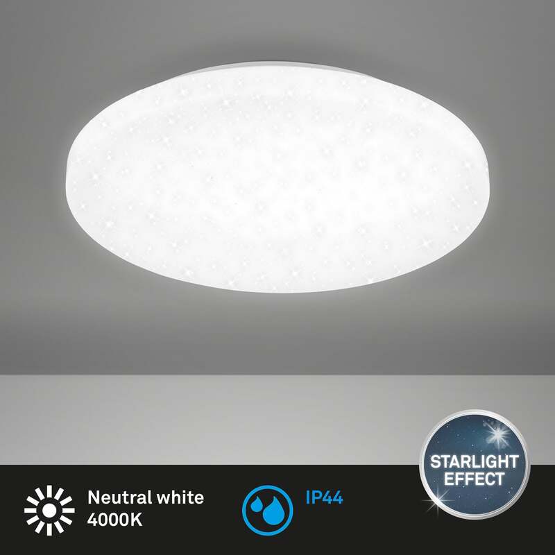 Briloner Deckenlampe LED Deckenleuchte Case Sternenhimmel IP44 Ø40cm weiß - 4002707444343