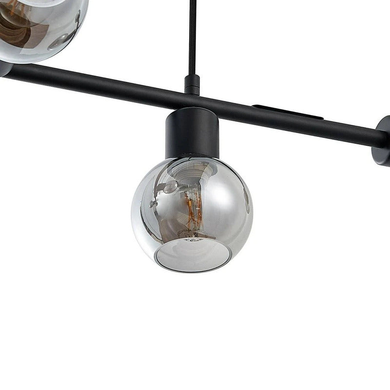 Lindby Hängeleuchte Pendelleuchte Biscala Glasleuchte schwarz rauchgrau Glas - 4251911720044