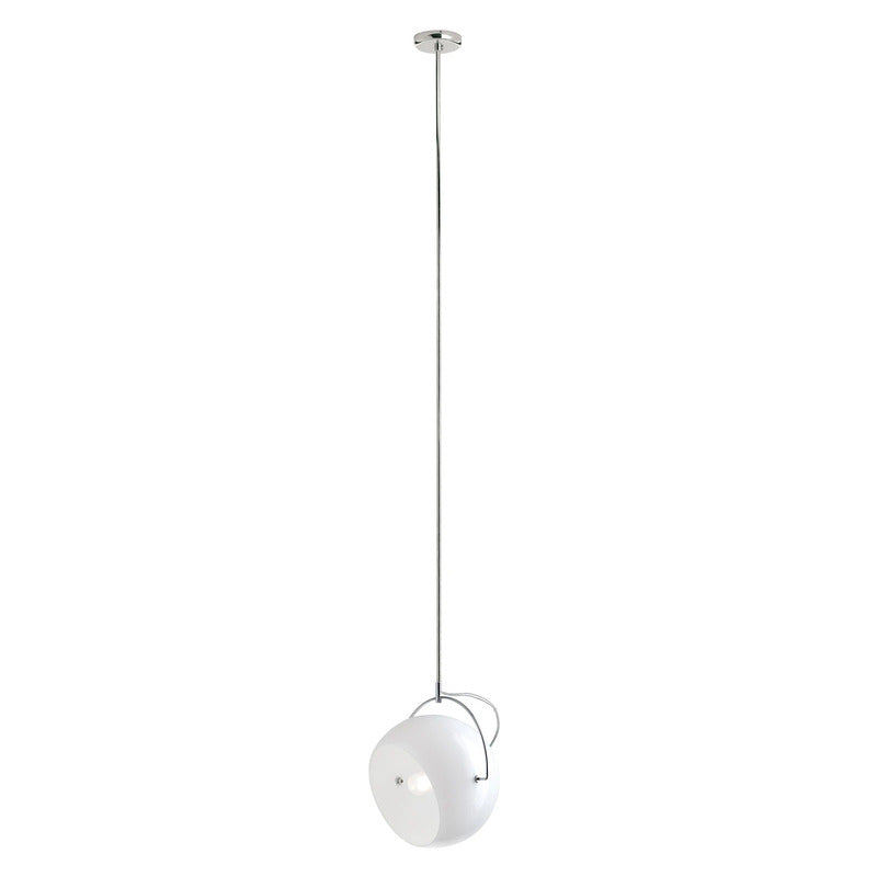 Fabbian Beluga White Glas-Hängeleuchte Pendelleuchte Deckenlampe Leuchte Ø 20 cm - 3503953