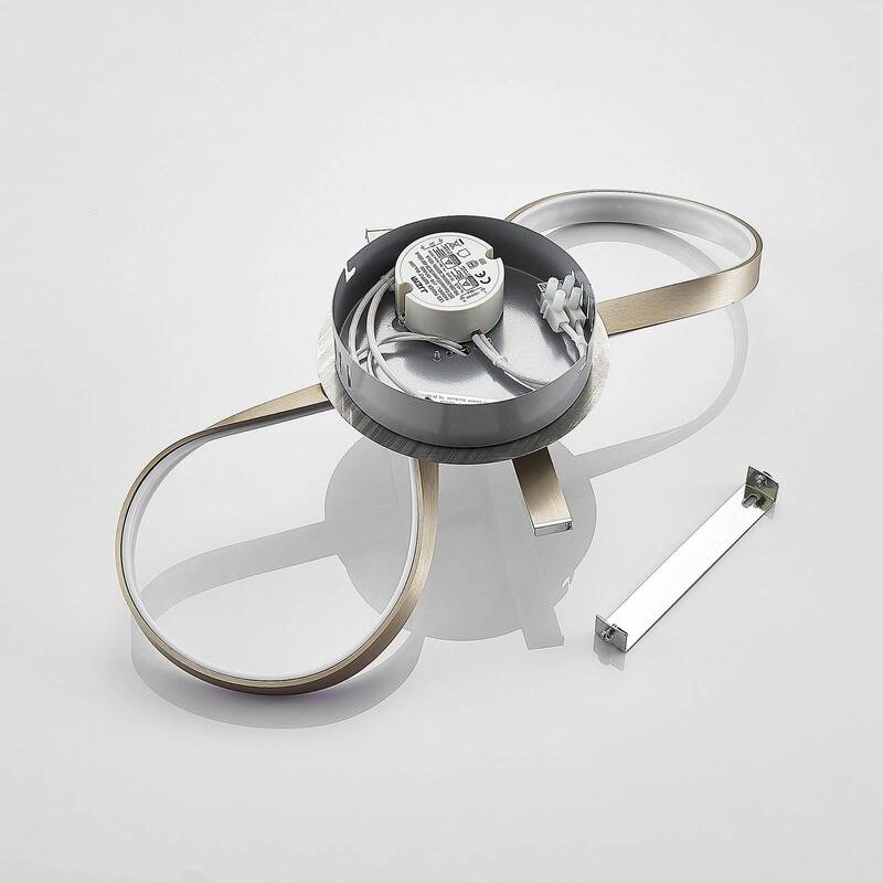 Lindby Deckenleuchte Deckenspirale LED Leuchte Alana Schleifenform nickel matt w - 4251096537062
