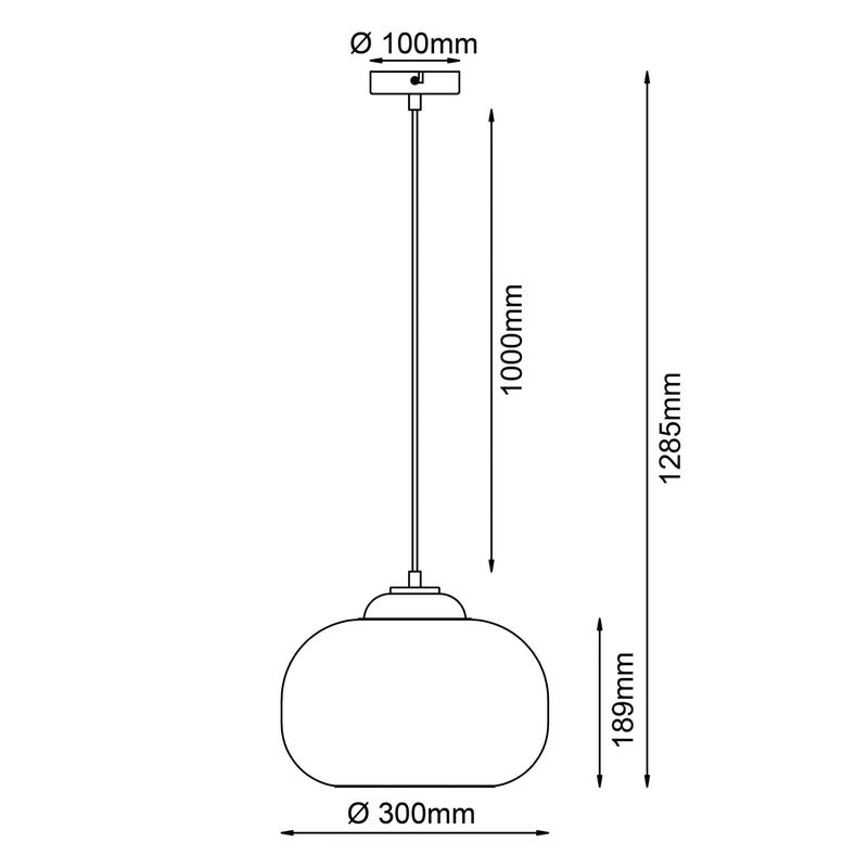 Brilliant Pendelleuchte Hängelampe Glas Blop Lampe weiß Wohnzimmer Esszimmer - 4004353413322