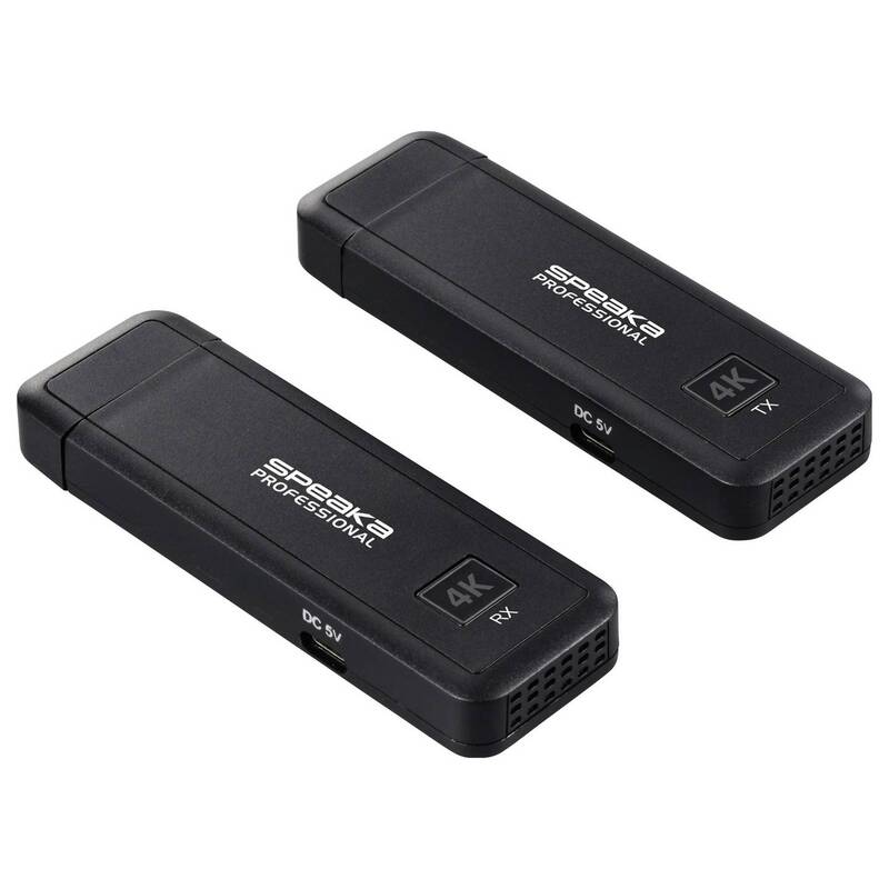SpeaKa Professional HDMI Funkübertragung 50m 4K 3840x2160 Pixel schwarz Set - 4064161336183