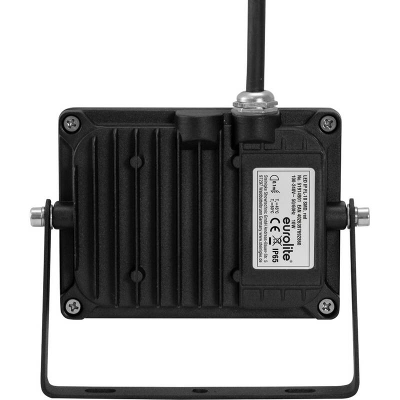 Eurolite LED Außenstrahler Flutlicht UV Strahler rot Aluminium Außenbereich 10 W - 4026397692860